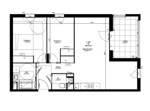 t3 à la location -   73200  ALBERTVILLE, surface 64 m2 location t3 - UBI480530255
